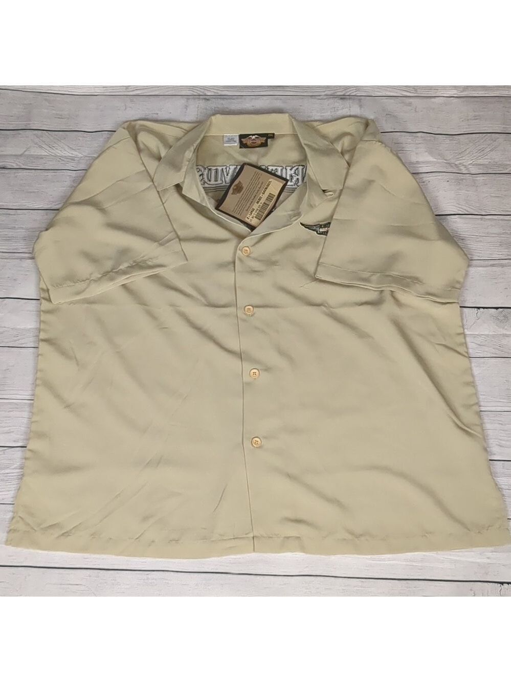 Harley-Davidson shirt sleeve back to basics tan shirt size XXL